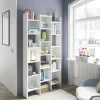 Garnero Arredamenti Librerie Ufficio|Librerie-Libreria da parete scaffale 96x192h cm moderna bianco opaco Jasmine