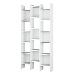 Garnero Arredamenti Librerie Ufficio|Librerie-Libreria da parete scaffale 96x192h cm moderna bianco opaco Jasmine
