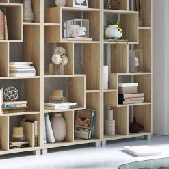 Garnero Arredamenti Librerie|Librerie-Libreria da parete 274x161h cm moderna soggiorno Eliza Rovere
