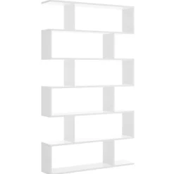 Garnero Arredamenti Librerie Ufficio|Librerie-Libreria da parete 320x192h cm moderna soggiorno Amira Bianco Opaco