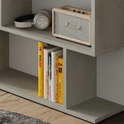 Garnero Arredamenti Librerie Ufficio|Librerie-Libreria da parete 160x192h cm moderna design Amira 2 Cemento