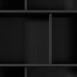 Garnero Arredamenti Librerie|Librerie-Libreria 88x194h cm 2 cassetti 8 vani a giorno cannettato Ramis Nero Opaco