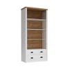 Garnero Arredamenti Librerie Ufficio|Librerie-Libreria 90x198h cm 4 ripiani 2 cassetti bianco frassinato rovere Provenza