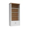 Garnero Arredamenti Librerie Ufficio|Librerie-Libreria 90x198h cm 4 ripiani bianco frassinato rovere Provenza