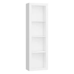 Garnero Arredamenti Librerie Ufficio|Librerie-Libreria 60x198h cm 4 vani moderna soggiorno bianco opaco Xena