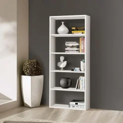 Garnero Arredamenti Librerie Ufficio|Librerie-Libreria 89x218h cm componibile moderna bianco frassinato Kubic 14