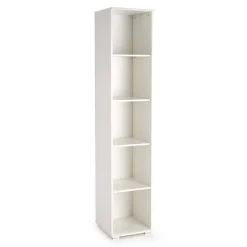Garnero Arredamenti Librerie Ufficio|Librerie-Libreria 40x200h cm con ripiani moderna bianco opaco Viki