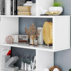 Garnero Arredamenti Librerie Ufficio|Librerie-Libreria 160x192h cm moderna design Amira 2 Bianco Opaco
