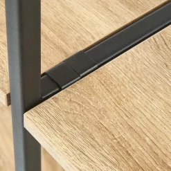 Garnero Arredamenti Librerie Ufficio|Librerie-Libreria 90x190h cm moderna industrial nero rovere sonoma Lorez