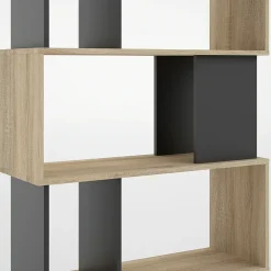 Garnero Arredamenti Librerie Ufficio|Librerie-Libreria 80x183h cm moderna rovere laccato nero Tape Gihome®