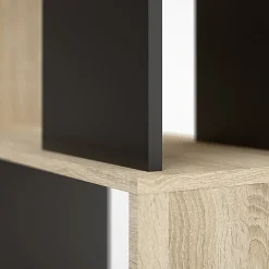 Garnero Arredamenti Librerie Ufficio|Librerie-Libreria 80x183h cm moderna rovere laccato nero Tape Gihome®