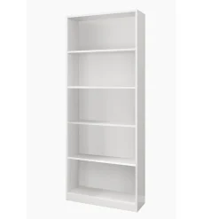 Garnero Arredamenti Librerie Ufficio|Librerie-Libreria 80x201h cm moderna soggiorno bianco opaco Allan