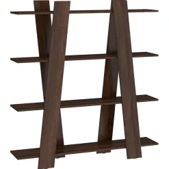 Garnero Arredamenti Librerie|Librerie-Libreria 140x151h cm soggiorno moderna rovere scuro Cosmo