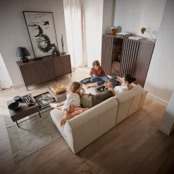 Garnero Arredamenti Credenza Alta-Madia alta 92x144h cm 2 ante wengè Blackwood