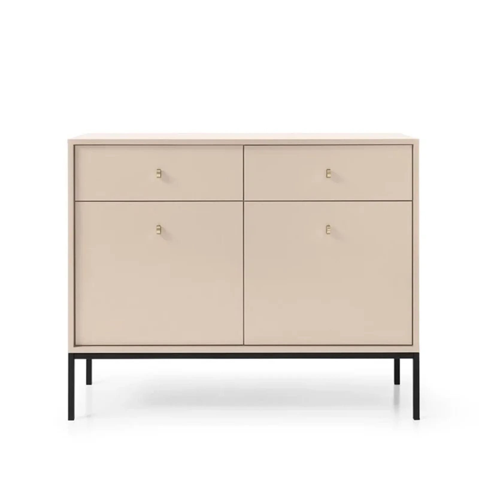 Garnero Arredamenti Credenze Moderne|Madie Moderne-Madia moderna 104x83h cm 2 ante con cassetti soggiorno Glory Beige