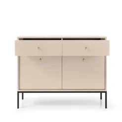 Garnero Arredamenti Credenze Moderne|Madie Moderne-Madia moderna 104x83h cm 2 ante con cassetti soggiorno Glory Beige