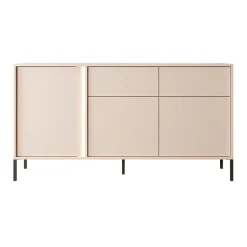 Garnero Arredamenti Madie Moderne|Madie Moderne-Madia 153x82cm 3 ante 2 cassetti moderna beige Melly