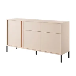 Garnero Arredamenti Madie Moderne|Madie Moderne-Madia 153x82cm 3 ante 2 cassetti moderna beige Melly