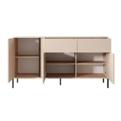 Garnero Arredamenti Madie Moderne|Madie Moderne-Madia 153x82cm 3 ante 2 cassetti moderna beige Melly