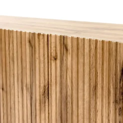 Garnero Arredamenti Madie Moderne|Madie Moderne-Madia 151x83cm 3 ante moderna industrial cannettato Essence Quercia