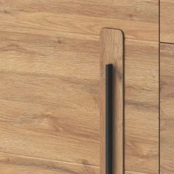 Garnero Arredamenti Credenze Moderne|Madie Moderne-Madia 120x86h cm 1 anta 3 cassetti soggiorno rovere nero Maiorca