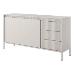 Garnero Arredamenti Madie Moderne|Madie Moderne-Madia 154x82h cm 2 ante 3 cassetti cannettato Ciar Beige