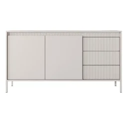 Garnero Arredamenti Madie Moderne|Madie Moderne-Madia 154x82h cm 2 ante 3 cassetti cannettato Ciar Beige