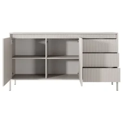 Garnero Arredamenti Madie Moderne|Madie Moderne-Madia 154x82h cm 2 ante 3 cassetti cannettato Ciar Beige