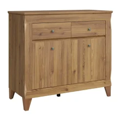 Garnero Arredamenti Credenze Moderne|Madie Moderne-Madia 110x98h cm 2 ante 2 cassetti rovere scuro Lucca