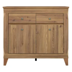 Garnero Arredamenti Credenze Moderne|Madie Moderne-Madia 110x98h cm 2 ante 2 cassetti rovere scuro Lucca