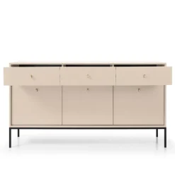 Garnero Arredamenti Credenze Moderne|Madie Moderne-Madia 154x83h cm 3 ante 3 cassetti soggiorno Glory Beige