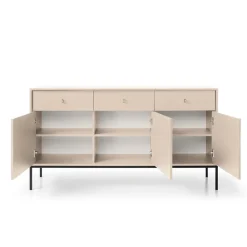 Garnero Arredamenti Credenze Moderne|Madie Moderne-Madia 154x83h cm 3 ante 3 cassetti soggiorno Glory Beige