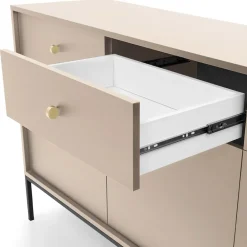 Garnero Arredamenti Credenze Moderne|Madie Moderne-Madia 154x83h cm 3 ante 3 cassetti soggiorno Glory Beige