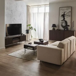 Garnero Arredamenti Madie Moderne|Madie Moderne-Madia 165x87h cm 2 ante 4 cassetti wengè Blackwood