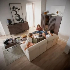 Garnero Arredamenti Madie Moderne|Madie Moderne-Madia 165x87h cm 2 ante 4 cassetti wengè Blackwood