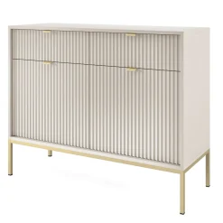 Garnero Arredamenti Credenze Moderne|Madie Moderne-Madia 104x83h cm 2 ante 2 cassetti moderna design Alisa Beige