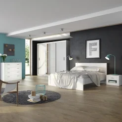 Garnero Arredamenti Madie Moderne|Madie Moderne-Madia 109x85h cm 2 ante 4 cassetti moderna Ombra Bianco Opaco