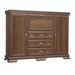 Garnero Arredamenti Mobili Arte Povera-Madia 158x117h cm 2 ante 3 cassetti arte povera quercia Kelly Noce