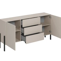 Garnero Arredamenti Credenze Moderne|Madie Moderne-Madia 180x90h cm 2 ante 3 cassetti moderna cashmere Simple Beige