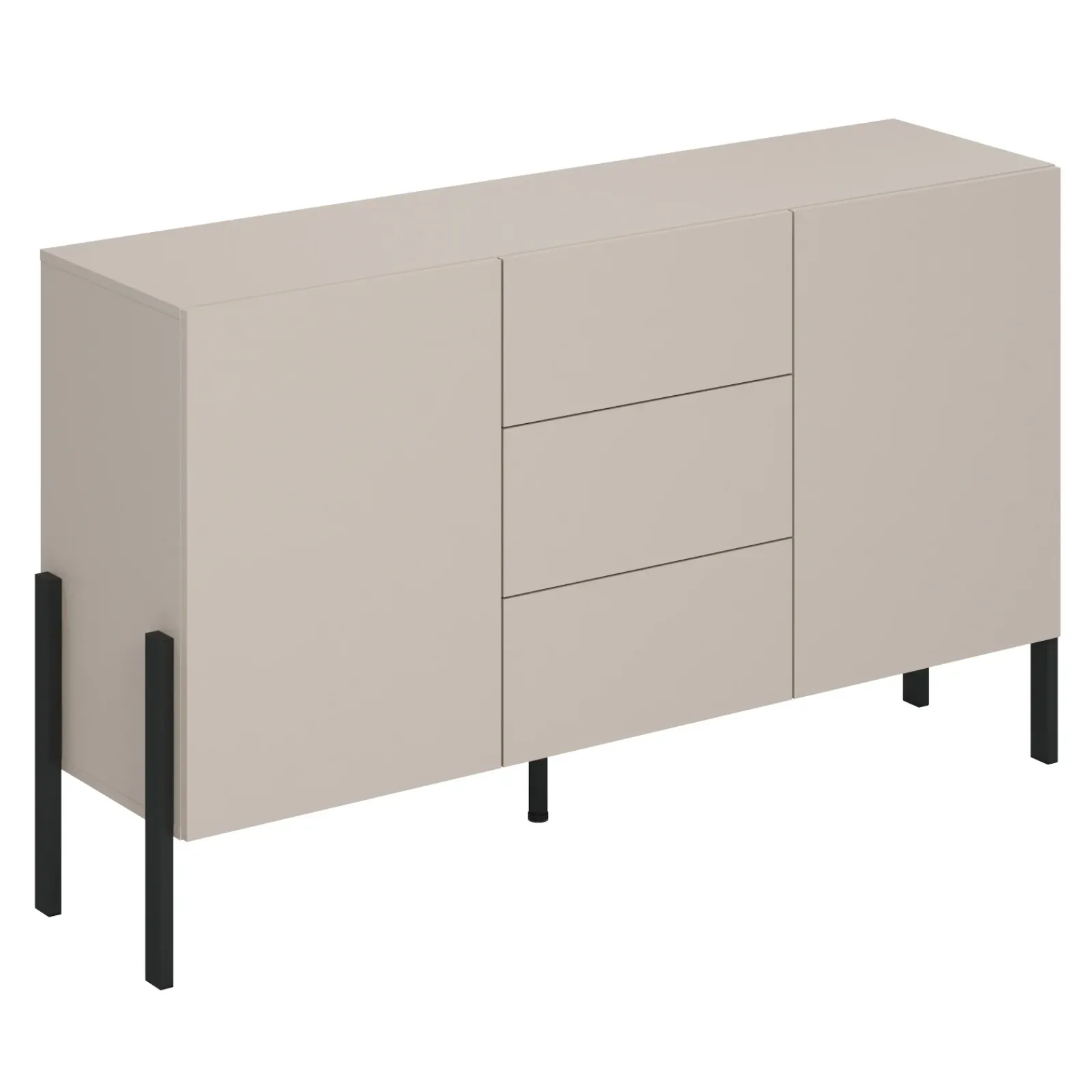 Garnero Arredamenti Credenze Moderne|Madie Moderne-Madia 150x90h cm 2 ante 3 cassetti moderna cashmere Simple Beige