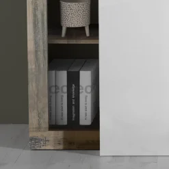 Garnero Arredamenti Credenze Moderne|Madie Moderne-Madia 146x93h cm 2 ante 3 cassetti moderna bianco lucido pero Invictus