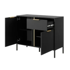 Garnero Arredamenti Madie Moderne|Madie Moderne-Madia 103x82h cm 2 ante 1 cassetto moderna antracite Nebula