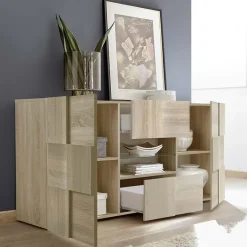 Garnero Arredamenti Credenze Moderne|Madie Moderne-Madia 181x84h cm 2 ante 2 cassetti moderna samoa Obsession Rovere