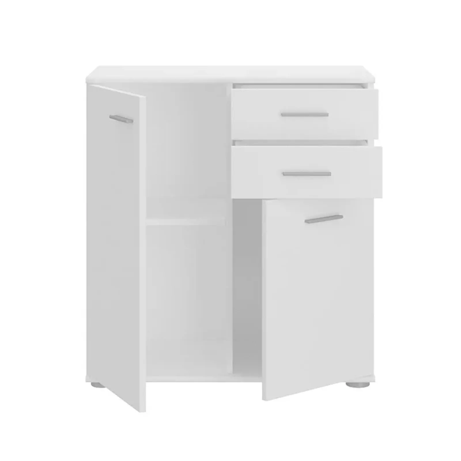Garnero Arredamenti Credenze Moderne-Madia 71x76h cm 2 ante 2 cassetti moderna bianco Ely