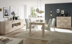 Garnero Arredamenti Credenze Moderne|Madie Moderne-Madia 241x84h cm 2 ante 4 cassetti moderna samoa Paradise Rovere