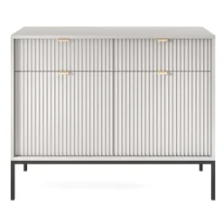 Garnero Arredamenti Madie Moderne|Madie Moderne-Madia 104x83h cm 2 ante 2 cassetti moderna Alisa Grigio