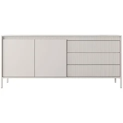 Garnero Arredamenti Madie Moderne|Madie Moderne-Madia 187x82h cm 2 ante 3 cassetti cannettato Ciar Beige