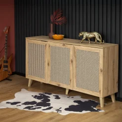 Garnero Arredamenti Madie Moderne|Madie Moderne-Madia 160x85h cm 3 ante 3 ripiani moderna rovere Sombra