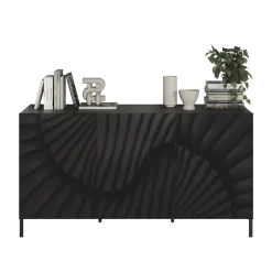 Garnero Arredamenti Madie Moderne|Madie Moderne-Madia 181x95h cm 3 ante antracite frontali serigrafati Seira