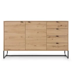 Garnero Arredamenti Madie Moderne|Madie Moderne-Madia 153x89h cm 2 ante con cassetti moderna soggiorno noce Erin